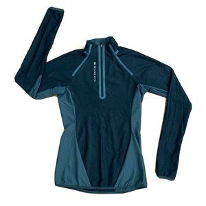 Second Skin - Compression Pullover 1/4 Zip,  Black Gray Athletic XS